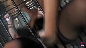 hot brunette's hairy cunt pounded hard by man