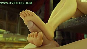 Rapunzel Discovers Footjob Fun