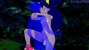 3D anime game with Iris and Erika in an erotic experience