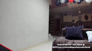 Yoga babe with bubble butt squirts on dildo orgasm