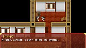 Battle shrine maiden Honoka bound in fingering game.