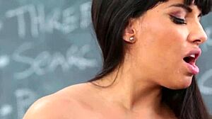 uniformed teen sucks big cock before facial spunk