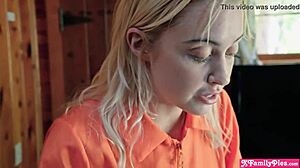 Scared teen stepsisters pranked by stepbro with monster cock blowjob! Halloween taboo sex explodes.