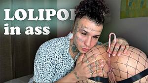 i play with a candy in her ass ass to mouth