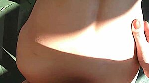 I-I saw that outdoor milf pissing with her big tits and ass