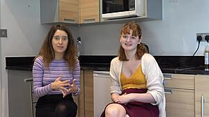 do these sweet german students lick each other during their erotic reunion?