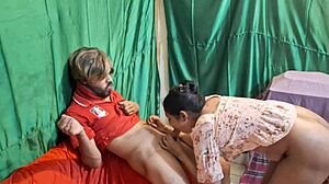 Big butt Desi women dominate with big cock Heather Honey, Hanif, and Adori!