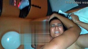 karina's wild fuck with two young guys no condom 😈