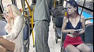 Worker pulls out his dick on the bus.
