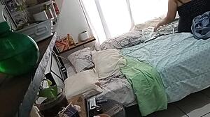 Milf Madurita Cleaning Her Room Secretly