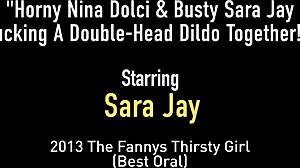 Horny Nina Dolci Bent Over With Big Tits And Strapon Orgasm!