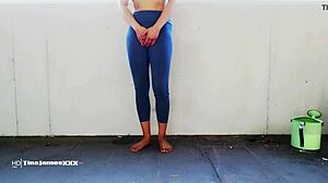 Desperation Pee 1 - Locked Out On The Balcony