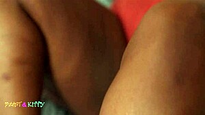 ebony babe kittylove whispers, 'can you believe i got caught fucking two friends?'