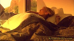 Blonde pornstar Brooke Banner starts morning with bent over doggystyle blowjob