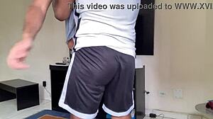 Marcos Goiano Gets Deepthroat and Anal Quickie from Muscular Leon XXL's Big Cock Bareback