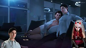 Apocalust 1: Busty Mother-in-Law MILF Sucking Monster Cock in Game Scene