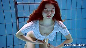 I’m stunned by Marketa’s amazing hairy underwater show at the pool.