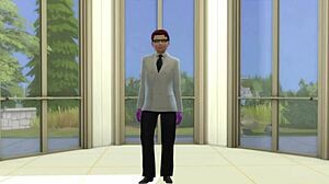 dexter sees everyone naked with x-ray glasses in sims 4