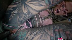 Alternative couple performs pov anal sex with rough ass to mouth action.