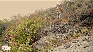 Savannah Watson's outdoor adventure with a naughty stranger