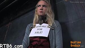 hot babe smooth ass whipped during bondage