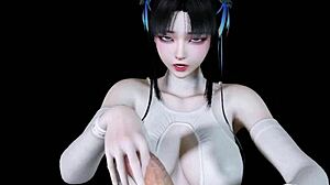 i watch this 3d college slut cheat with a big cock, getting a creampie