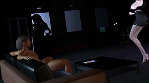 asian milf teases big cock in 3d anime