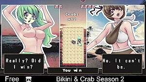 Clothes ripping and hot action in bikini: Hentai series