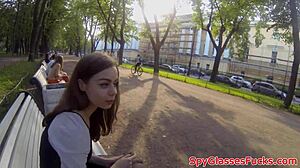 I cocksuck and get pov fucked on spycam, babe