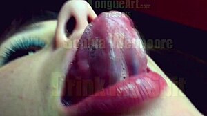 Sophia D's Tongue Spitting Fetish Scene