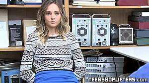 Juicy young thief caught by security officer