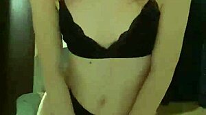 Tiny teen dances seductively with small tits