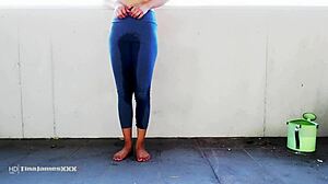 Desperation Pee 1 - Locked Out On The Balcony