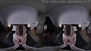 Big Big Boss Dominates in Dark Room VR: Blonde Shaved Pussy and Ass Action