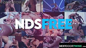 College twink roommate meets tatted muscle.