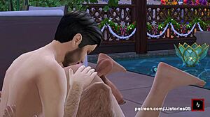 Stepson’s secret desire: forbidden passion with his mature, well-endowed stepfather in a cartoon world