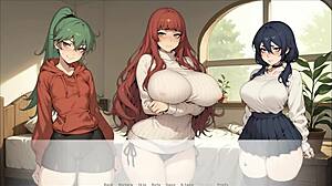 she passionately makes her master cum between her gigantic breasts in spirit harem