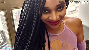 Skinny Brazilian Brunette Babe Spreading for Hard Action