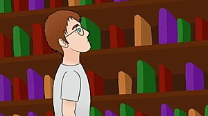 Big tits bookworm gets fucked in library romance with tomni