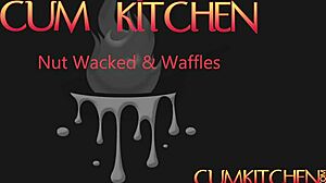 Hey, watch busty blonde Aiden Starr bang while cooking in the kitchen!