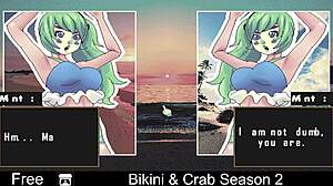 Bikini & Crab Season 2 Striptease Game Clothes Ripped Anime Hentai