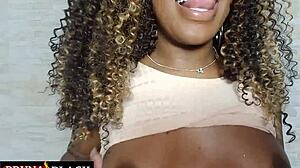 Guided virtual masturbation session where teen 18+ ebony squirts in pov