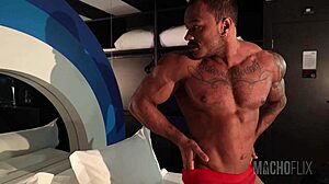 i found the door open and helped this blindfolded guy in the room