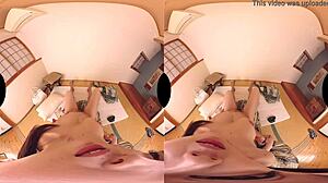 Virtual reality Asian sleepover experience with VR porn