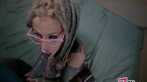 Alternative couple performs pov anal sex with rough ass to mouth action.