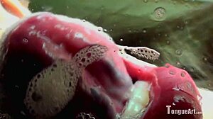 Sophia D's Tongue Spitting Fetish Scene