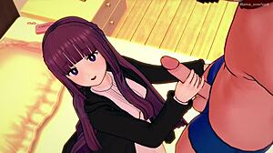 Fern Starts a New Sex Lesson with Handjob and Cumshot in 3D Hentai.