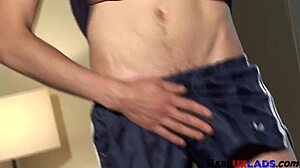 masturbating stud teases his tight asshole