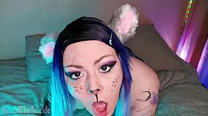 Girl! Play With That Ponytail In Your Ass And Masturbate The Rubber Cock!