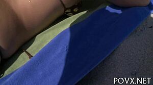 European teen porn model Nikki Stone performs nasty oral on cock in POV hardcore sex.